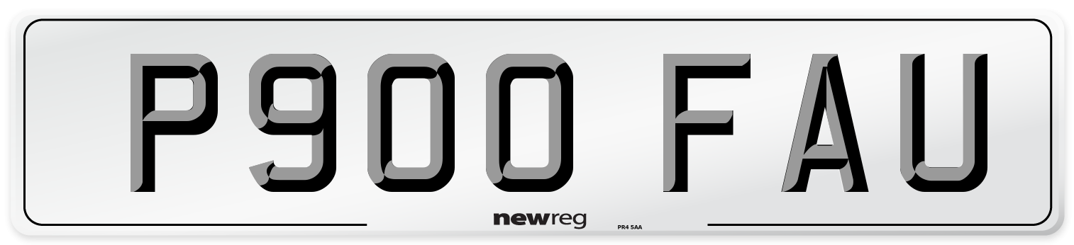 P900 FAU Number Plate from New Reg